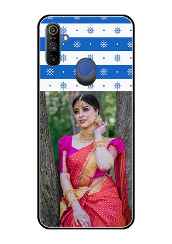 Realme Narzo 10A Photo Printing on Glass Case  - Snow Pattern Design