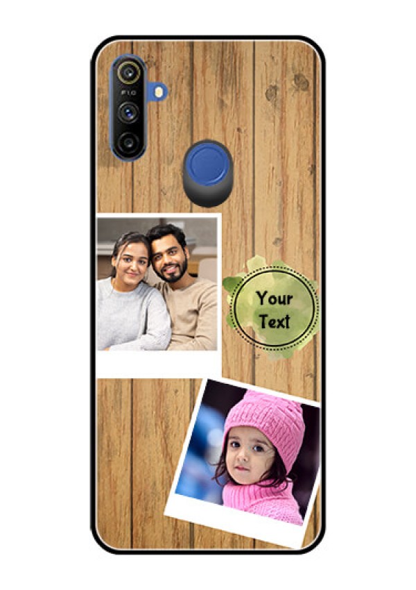 Realme Narzo 10A Custom Glass Phone Case  - Wooden Texture Design