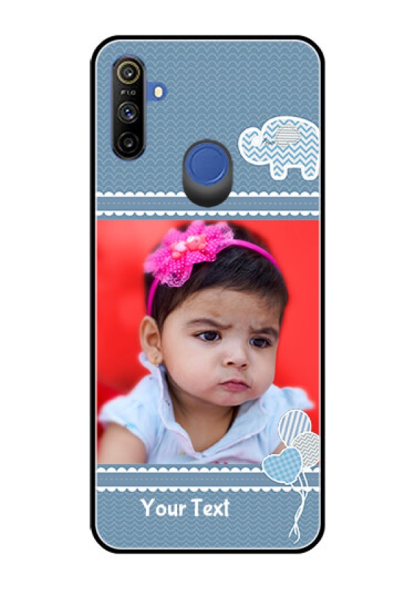 Realme Narzo 10A Photo Printing on Glass Case  - with Kids Pattern Design