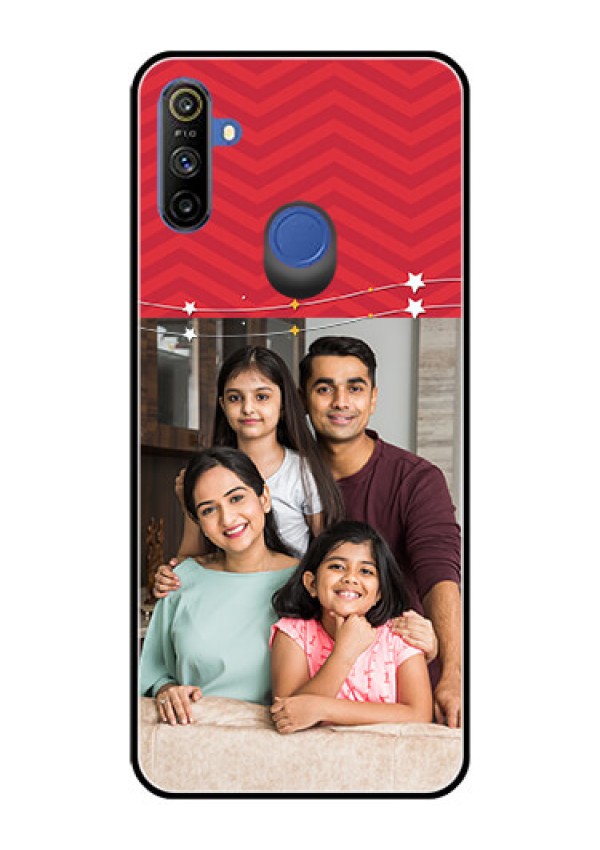 Realme Narzo 10A Personalized Glass Phone Case  - Happy Family Design