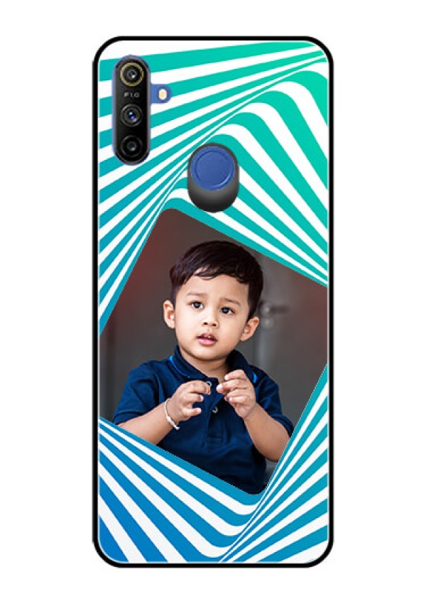Realme Narzo 10A Personalized Glass Phone Case  - Abstract Spiral Design