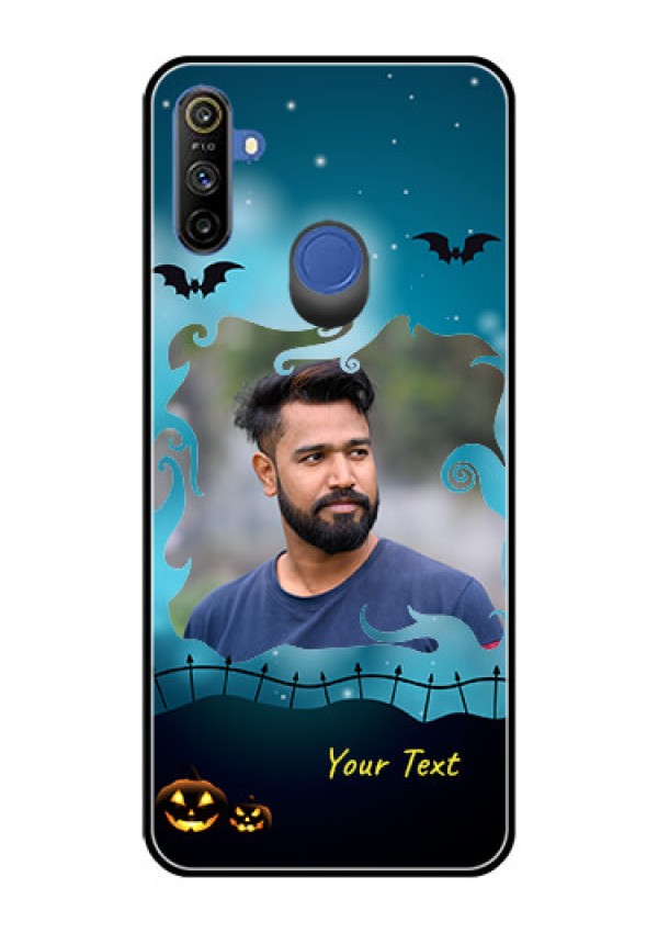 Realme Narzo 10A Custom Glass Phone Case  - Halloween frame design