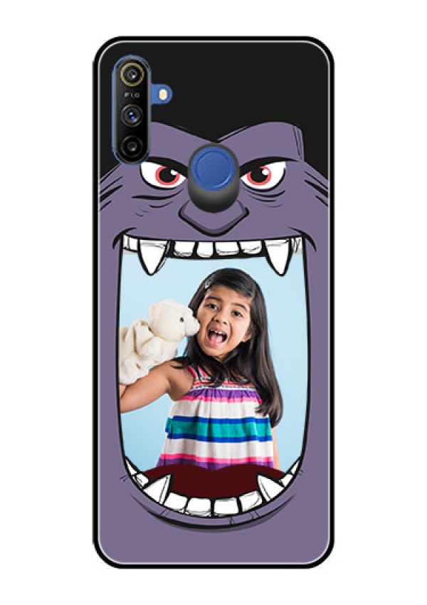Realme Narzo 10A Custom Glass Phone Case  - Angry Monster Design