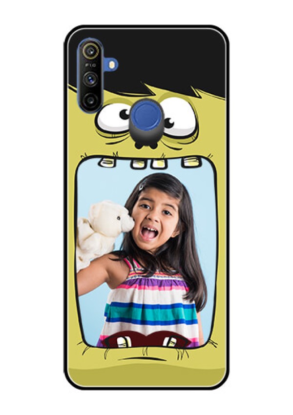 Realme Narzo 10A Personalized Glass Phone Case  - Cartoon monster back case Design