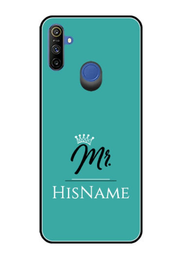 Realme Narzo 10A Custom Glass Phone Case Mr with Name