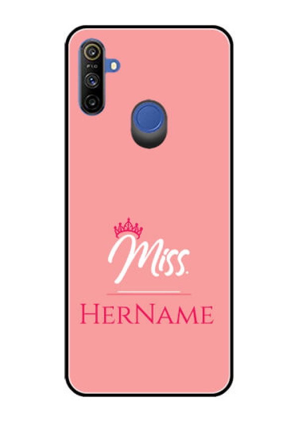 Realme Narzo 10A Custom Glass Phone Case Mrs with Name