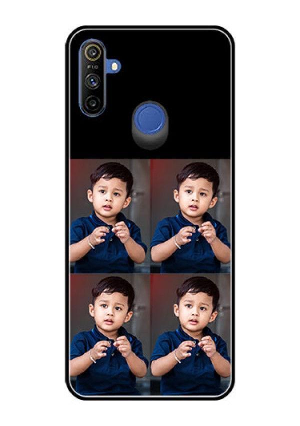 Realme Narzo 10A 4 Image Holder on Glass Mobile Cover