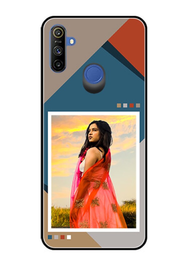 Narzo 10A Personalized Glass Phone Case - Retro color pallet Design