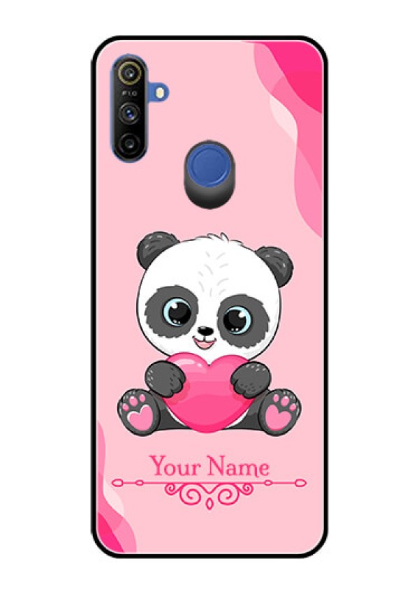 Narzo 10A Custom Glass Mobile Case - Cute Panda Design