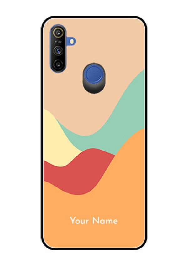 Narzo 10A Personalized Glass Phone Case - Ocean Waves Multi-colour Design