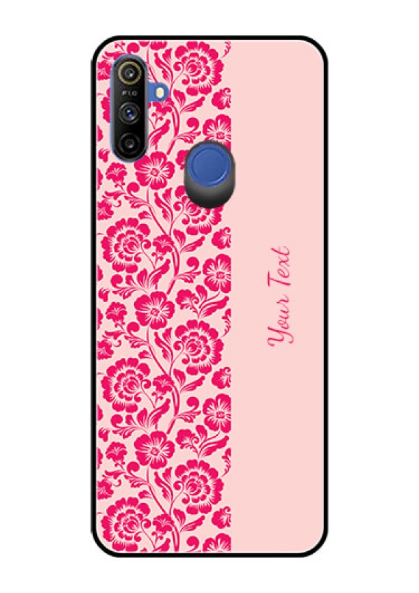 Narzo 10A Custom Glass Phone Case - Attractive Floral Pattern Design