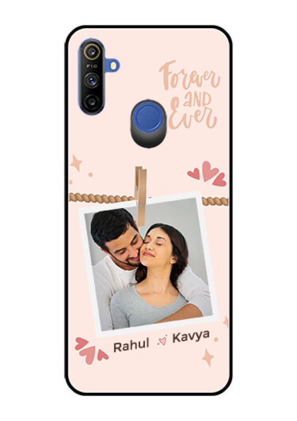Narzo 10A Custom Glass Phone Case - Forever and ever love Design