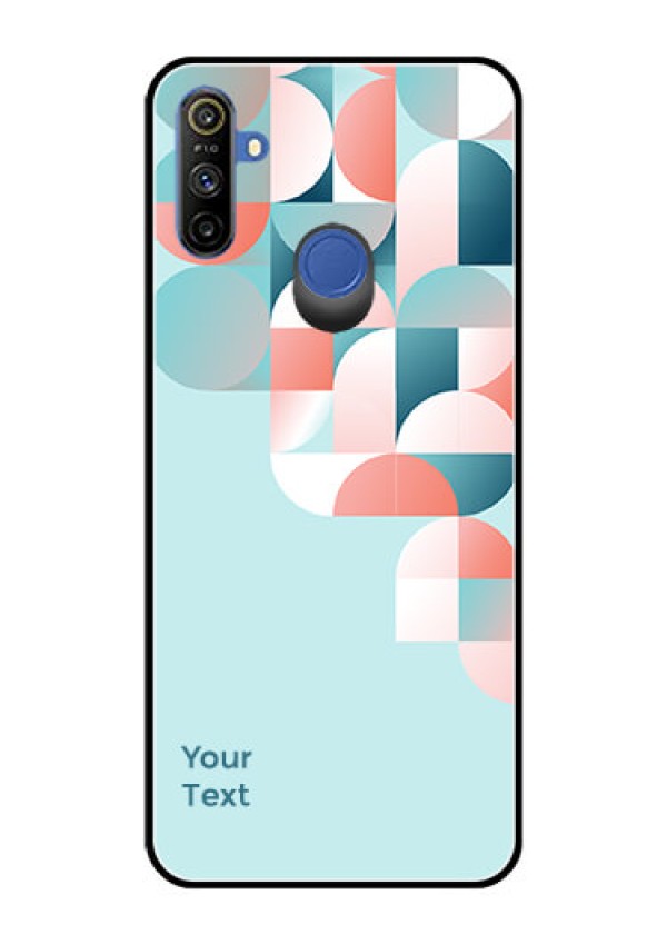 Narzo 10A Custom Glass Phone Case - Stylish Semi-circle Pattern Design