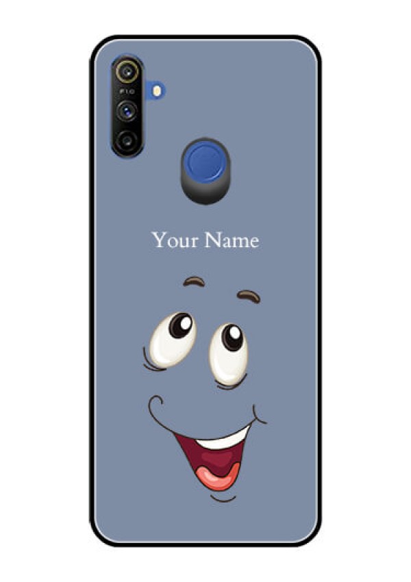 Narzo 10A Photo Printing on Glass Case - Laughing Cartoon Face Design