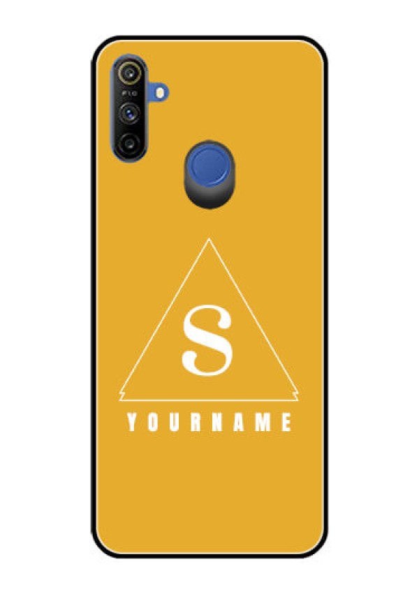 Narzo 10A Personalized Glass Phone Case - simple triangle Design