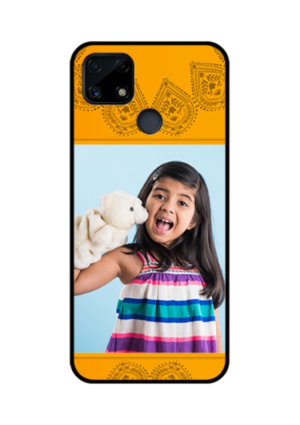 Realme Narzo 20 Personalized Glass Phone Case  - Photo Wedding Design 