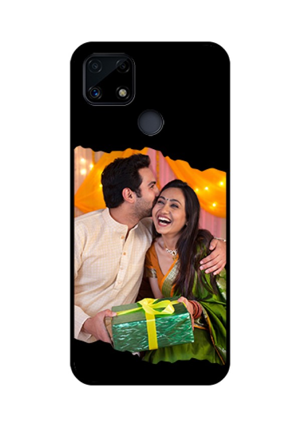 Narzo 20 Custom Glass Phone Case - Tear-off Design
