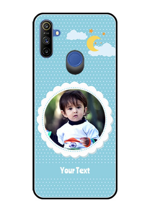 Narzo 20A Personalised Glass Phone Case  - Violet Pattern Design