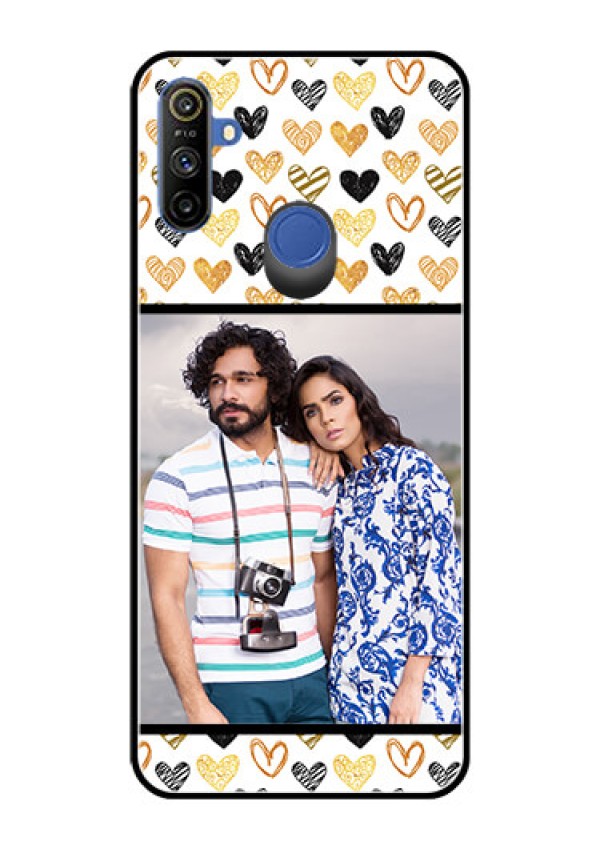 Narzo 20A Photo Printing on Glass Case  - Love Symbol Design