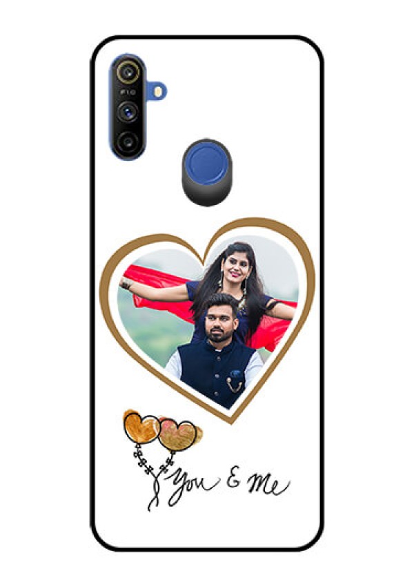 Narzo 20A Custom Glass Mobile Case  - You & Me Design