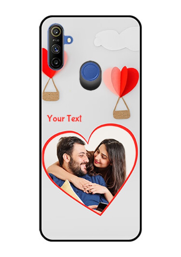 Narzo 20A Custom Glass Mobile Case  - Parachute Love Design