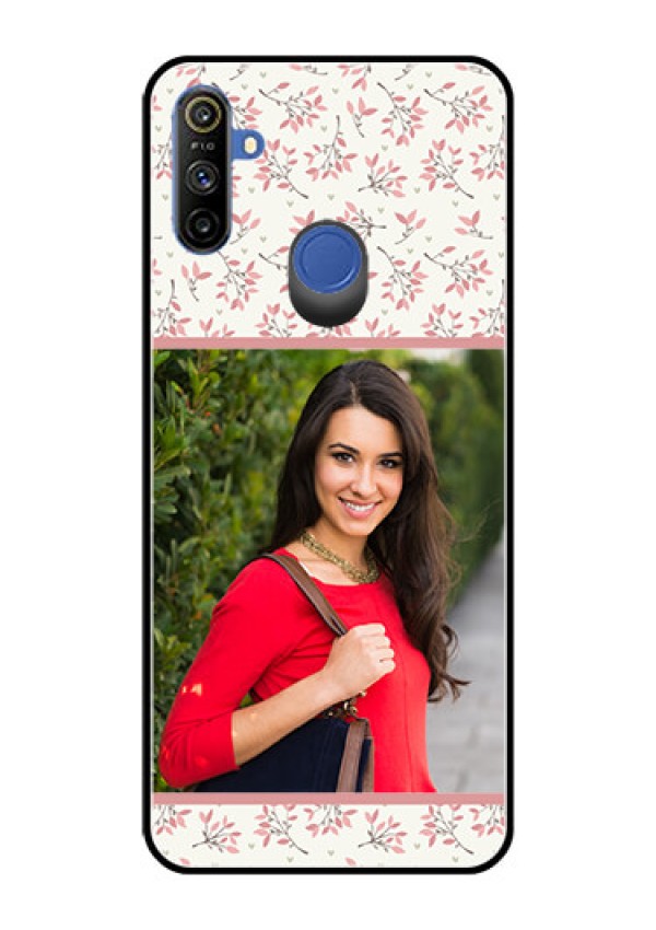 Narzo 20A Custom Glass Phone Case  - Premium Floral Design