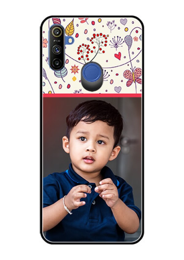Narzo 20A Custom Glass Mobile Case  - Premium Floral Design