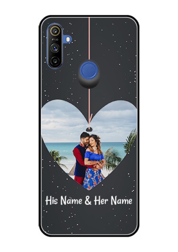 Narzo 20A Custom Glass Phone Case  - Hanging Heart Design