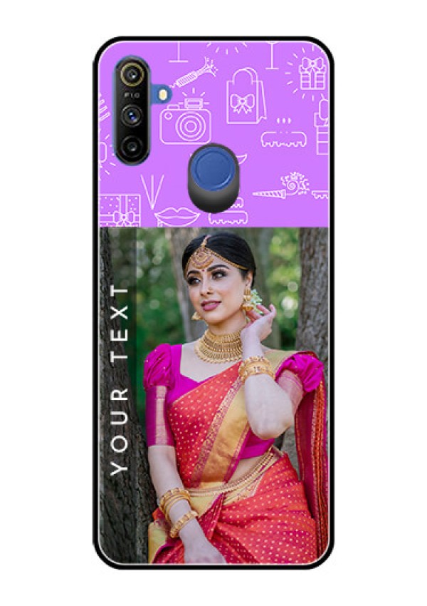Narzo 20A Custom Glass Mobile Case  - Birthday Icons Design