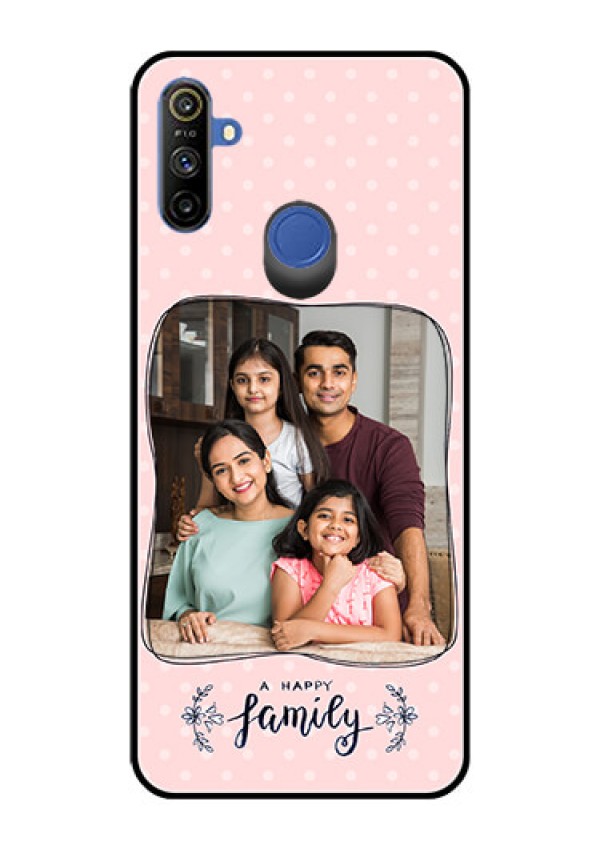 Narzo 20A Custom Glass Phone Case  - Family with Dots Design
