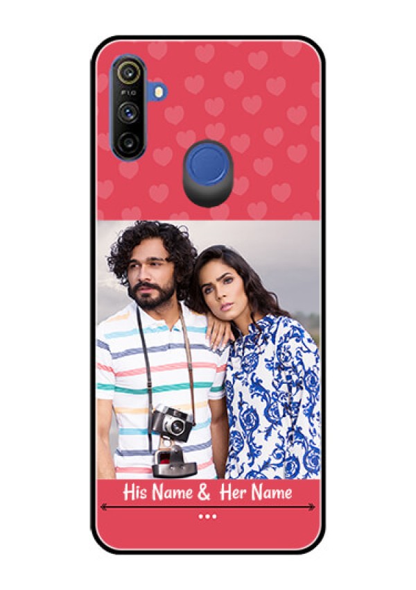 Narzo 20A Photo Printing on Glass Case  - Simple Love Design