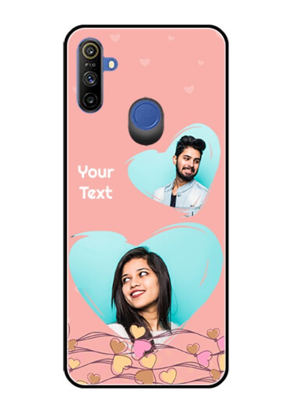 Narzo 20A Custom Glass Mobile Case  - Love Doodle Design