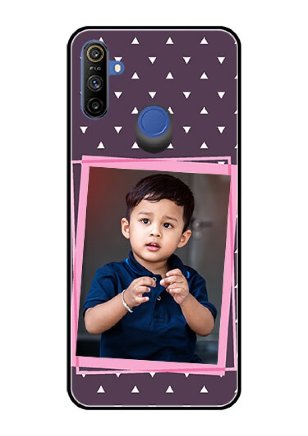 Narzo 20A Custom Glass Mobile Case  - Triangle Pattern Dotted Design