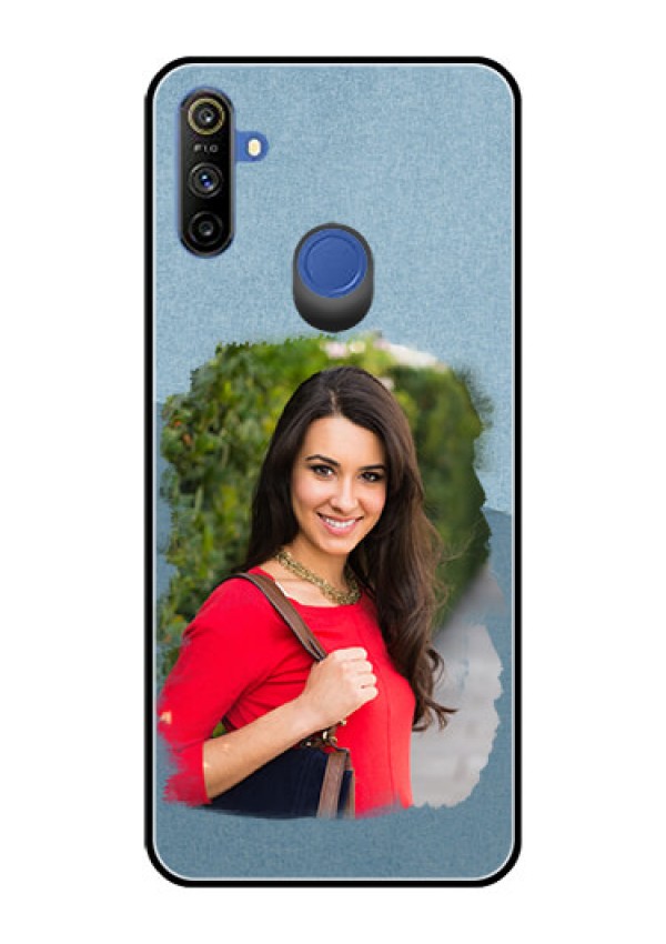 Narzo 20A Custom Glass Mobile Case  - Grunge Line Art Design