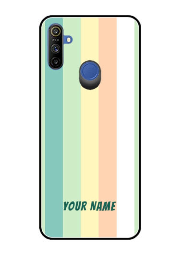 Narzo 20A Photo Printing on Glass Case - Multi-colour Stripes Design