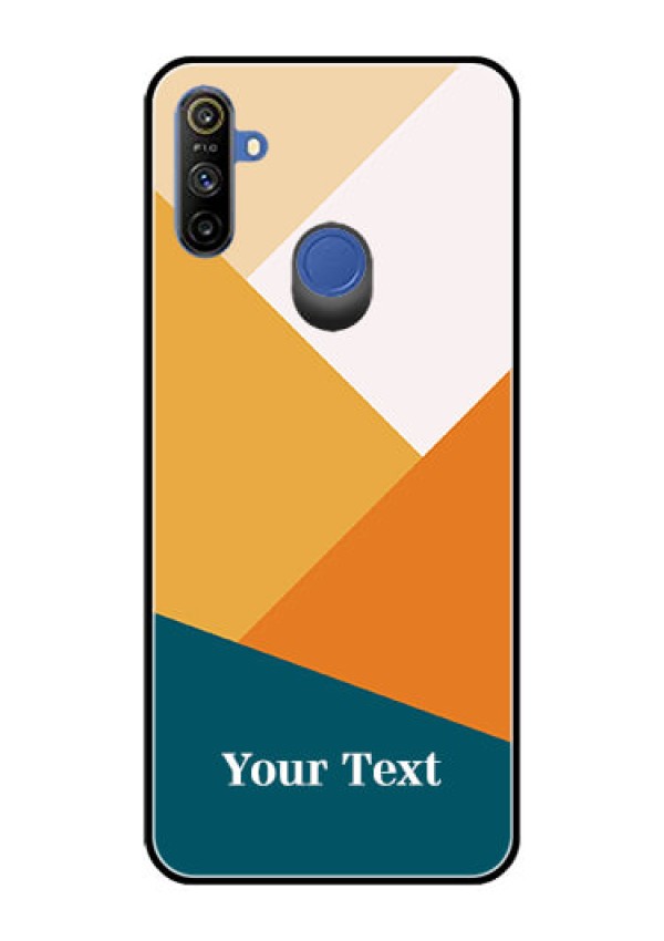 Narzo 20A Personalized Glass Phone Case - Stacked Multi-colour Design