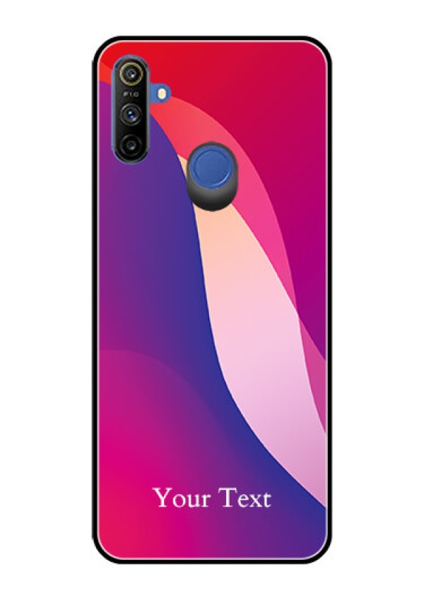 Narzo 20A Personalized Glass Phone Case - Digital abstract Overlap Design