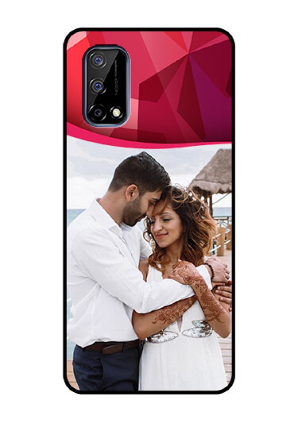 Realme Narzo 30 Pro 5G Custom Glass Mobile Case - Red Abstract Design