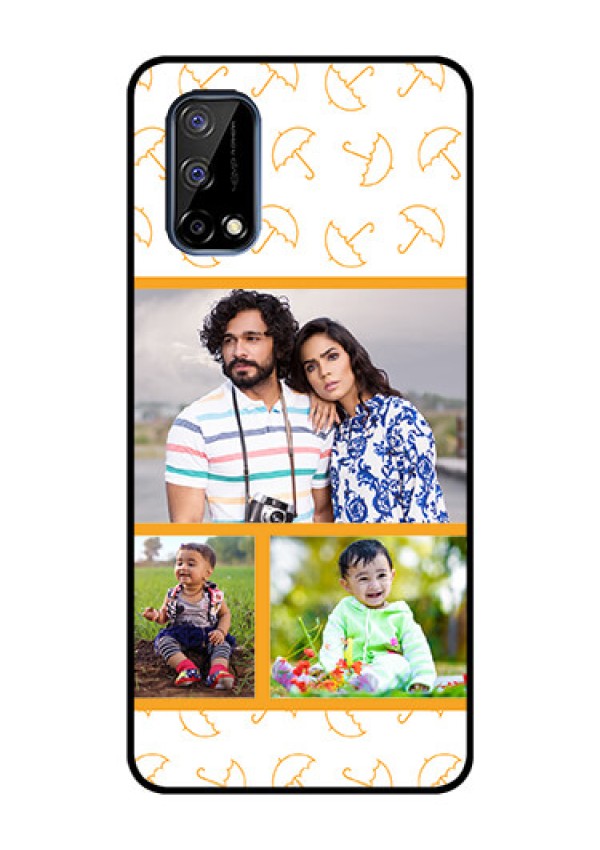 Realme Narzo 30 Pro 5G Custom Glass Mobile Case - Yellow Pattern Design