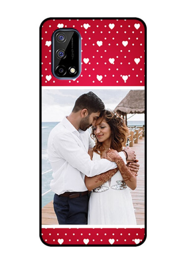 Realme Narzo 30 Pro 5G Photo Printing on Glass Case - Hearts Mobile Case Design