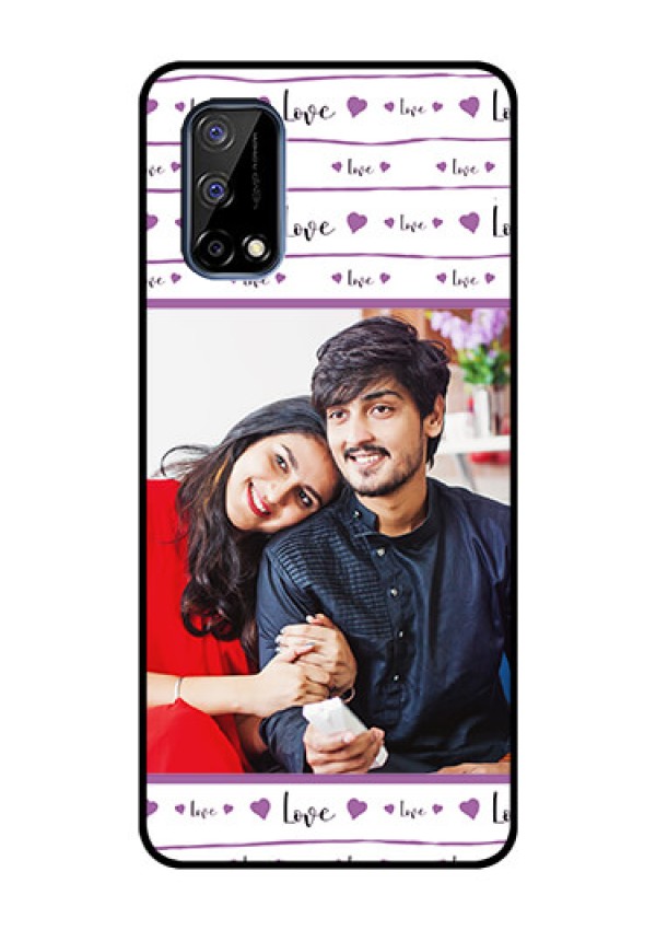 Realme Narzo 30 Pro 5G Custom Glass Mobile Case - Couples Heart Design
