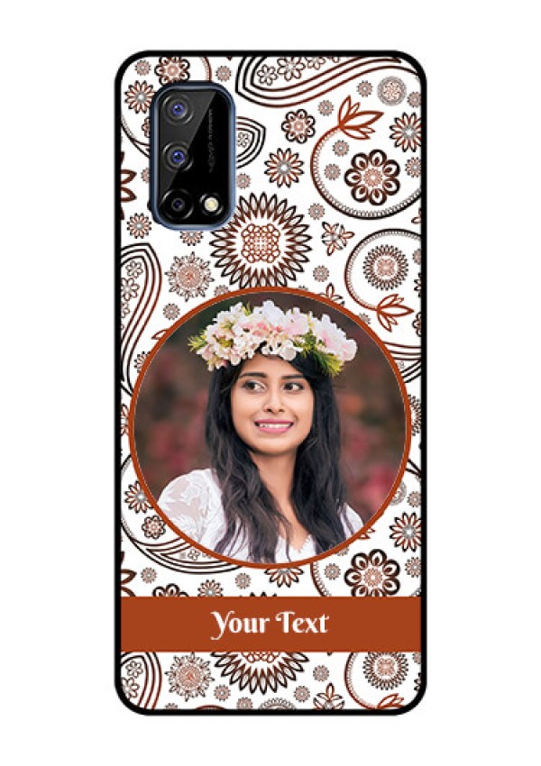 Realme Narzo 30 Pro 5G Custom Glass Mobile Case - Abstract Floral Design 