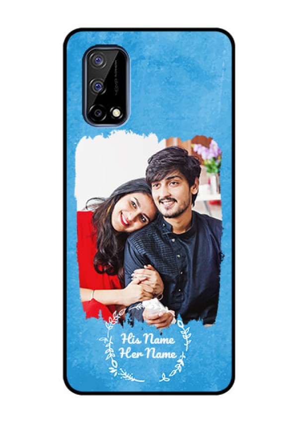Narzo 30 Pro 5G Custom Glass Phone Case - Blue Color Vintage Design