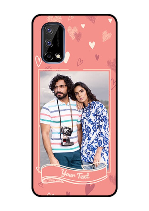 Realme Narzo 30 Pro 5G Custom Glass Phone Case - Love doodle art Design