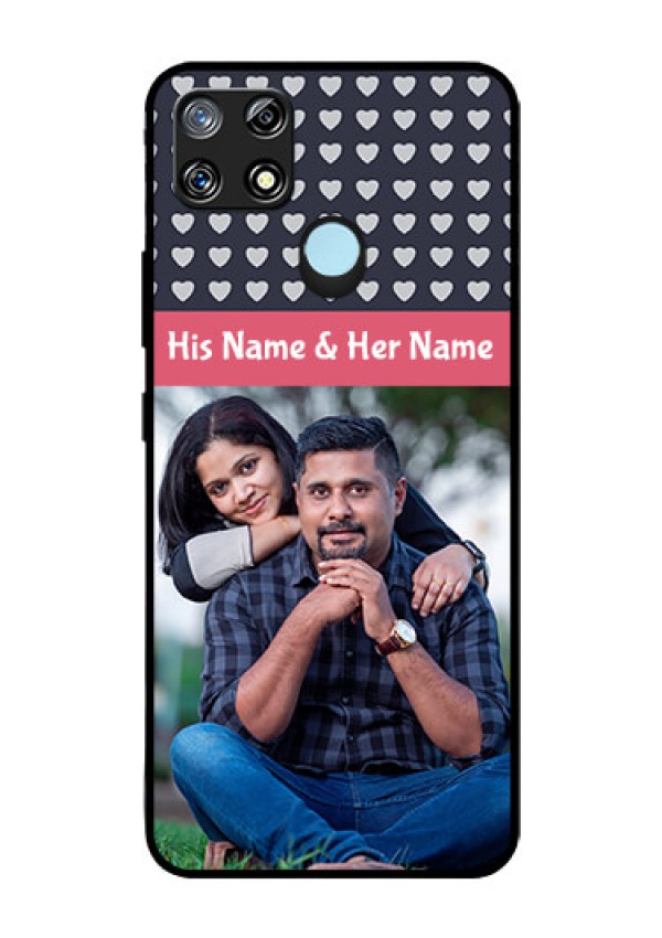 Narzo 30A Custom Glass Mobile Case  - Love Symbols Design