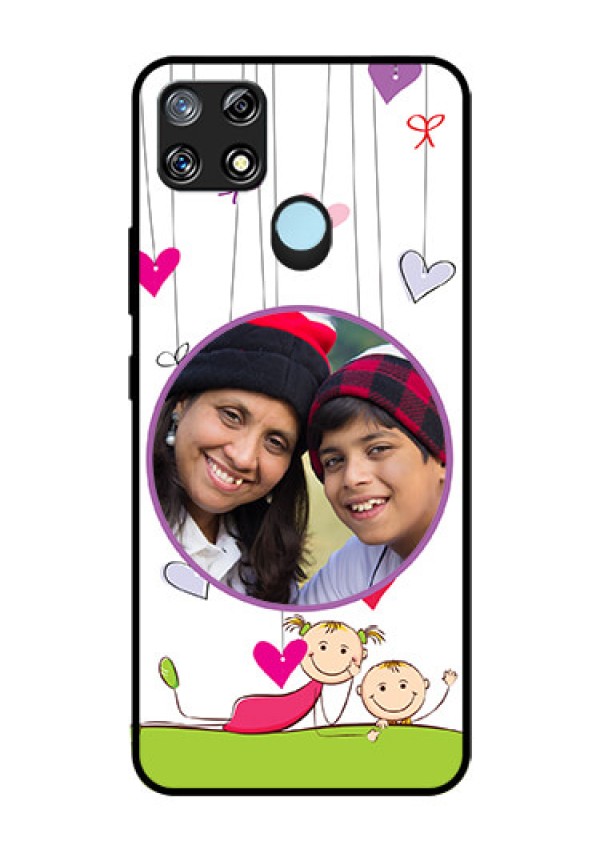 Narzo 30A Photo Printing on Glass Case  - Cute Kids Phone Case Design