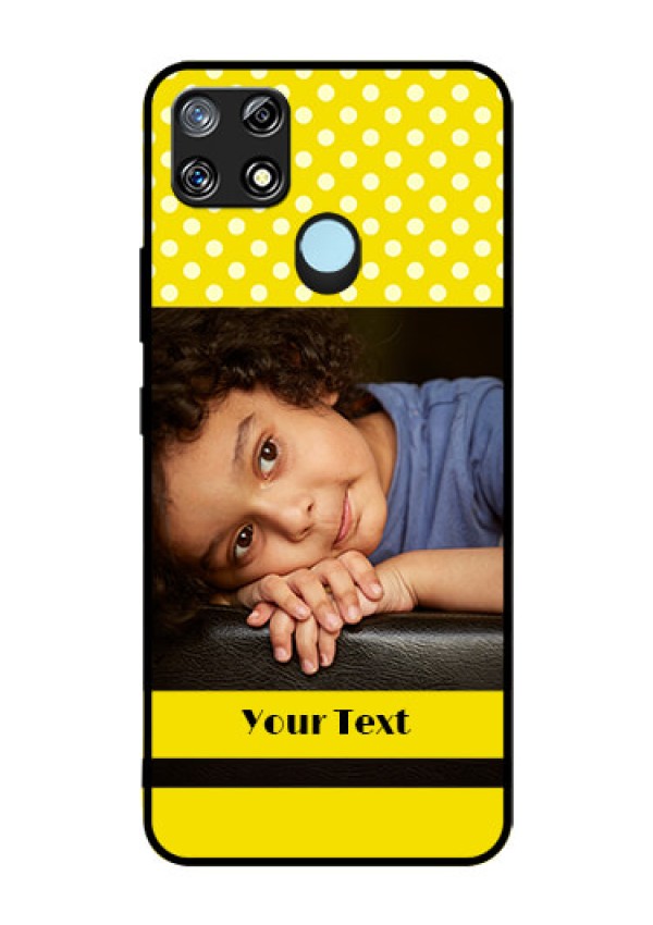 Narzo 30A Custom Glass Phone Case  - Bright Yellow Case Design