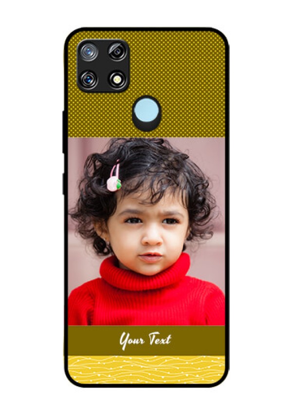 Narzo 30A Custom Glass Phone Case  - Simple Green Color Design