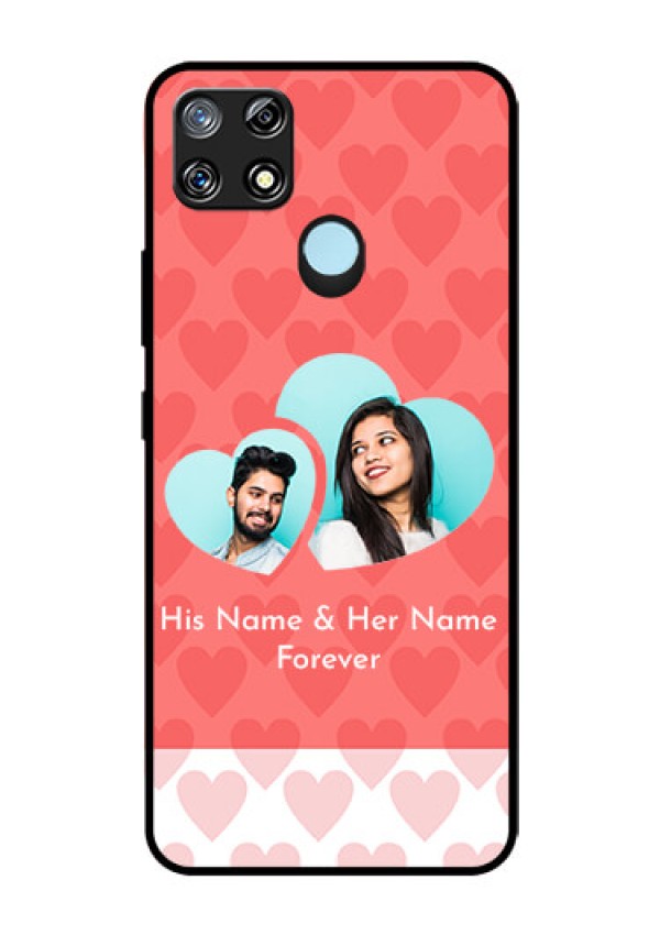 Narzo 30A Personalized Glass Phone Case  - Couple Pic Upload Design
