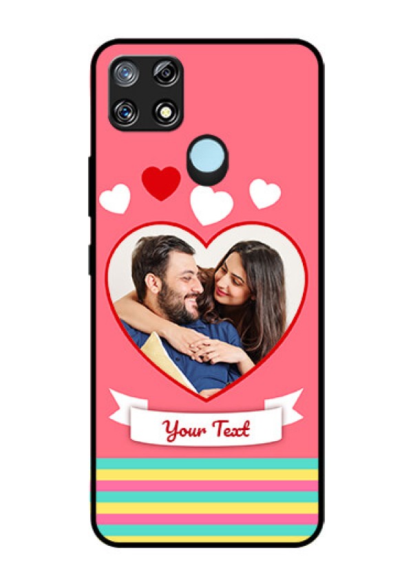 Narzo 30A Photo Printing on Glass Case  - Love Doodle Design